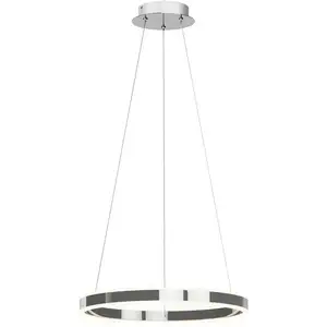 Lucande suspension LED Lyani, Ø 50 cm, chrome, intensité variable pas cher
