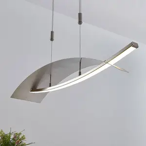 Lucande Suspension LED Marija, 91 cm, argent, intensité variable pas cher