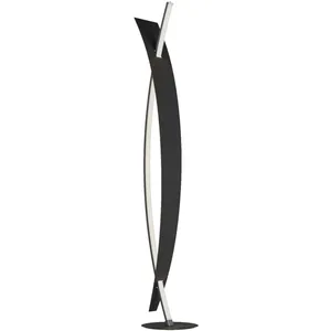 Lucande lampe sur pied LED Marija, noir, métal, hauteur 140 cmVendu parluminaire