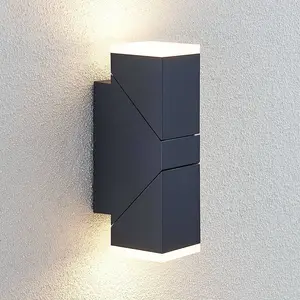 Comparateur de prix : Applique murale LED Lindby Sally, 22cm, anthracite, IP54