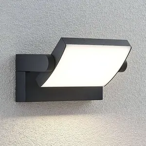 Comparateur de prix : LAMPENWELT Applique d'extérieur LED Lindby Sherin, pivotante, grise, aluminium