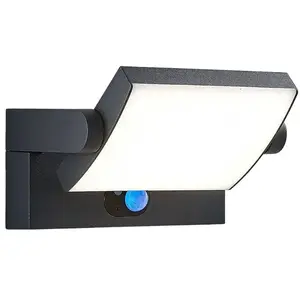 LINDBY LED Applique Murale Solaire 'Sherin' en aluminium