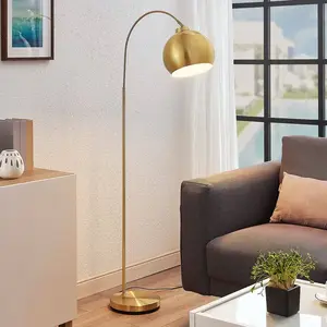 Lindby - Lampadaire 'Moisia' en métal pour salon & salle à manger