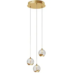 Lucande Led Suspension en verre 'Hayley' en verre pour salon & salle à manger