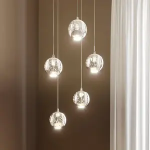 Comparateur de prix : Lucande Led Suspension en verre 'Hayley' en verre pour salon & salle à manger
