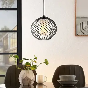 Lindby Suspension à intensité variable 'Cedrice' en métal pour salon & salle à manger pas cher