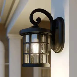 Comparateur de prix : Appliques d'extérieur Lindby Ankea, noir, hauteur 28 cm, IP23, E27