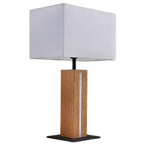 Lindby Lampe à poser Garry support en bois, angulaire pas cher