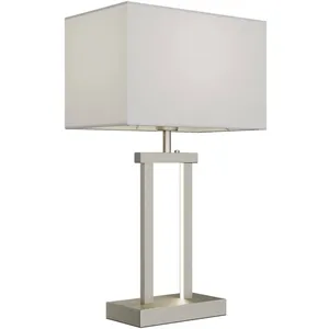 Lindby lampe à poser Sigurd, blanc, tissu, hauteur 54cm, E27 pas cher