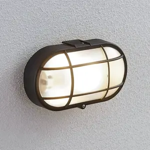 Comparateur de prix : Lindby Applique d'extérieur Alisha, ovale, noir