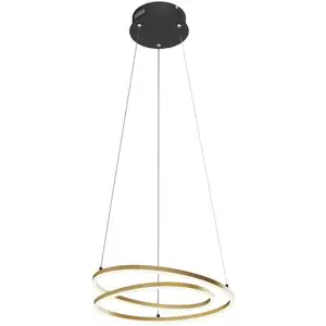 Lindby Suspension LED Davian, couleur laiton, 49 cm, intensité variable pas cher