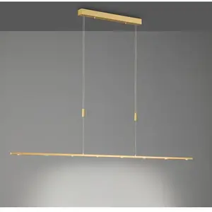 Quitani Suspension LED Tolu, longueur 179 cm, laiton pas cher