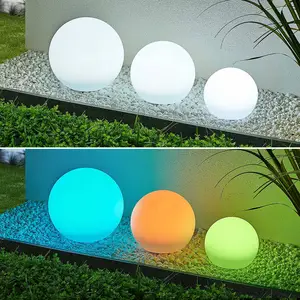 Comparateur de prix : Lindby Lampes solaires LED Lago, RGBW, set de 3 boules, piquet de terre