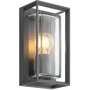 Comparateur de prix : Arcchio applique d'extérieur Ismera, anthracite/clair, IP65, verre