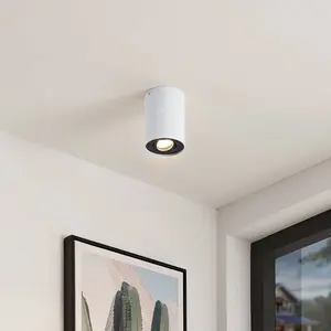 Arcchio spot pour plafond Jolina, rond, blanc/noir, aluminium pas cher