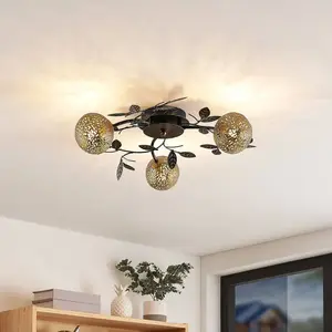 Comparateur de prix : LUCANDE Plafonnier à intensité variable 'Evory' en métal pour salon & salle à manger