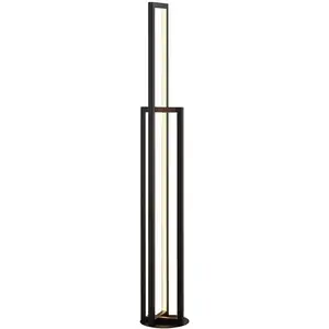 Lucande lampe sur pied LED Hylda, 123 cm, noir, aluminium pas cher