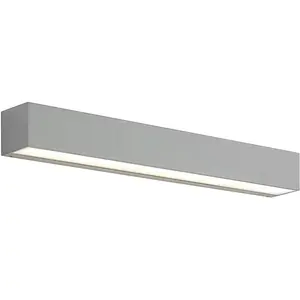 Comparateur de prix : Lucande applique murale LED Lengo, 50 cm, argent, à 2 lampes, IP65