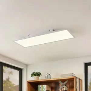 Lindby, panneau LED Quais, 80 x 30 cm, blanc, métal, 4 000 K pas cher