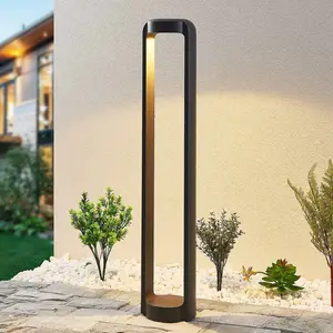 Comparateur de prix : Lucande Borne lumineuse LED Habsa, 80 cm, anthracite, métal