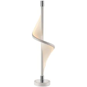 Lucande Lampe à poser LED Edano, 60 cm, blanc, textile, à intensité variable