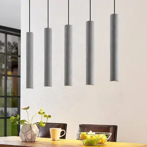 Lindby Suspension en béton à intensité variable 'Concretto' pour salon & salle à manger pas cher