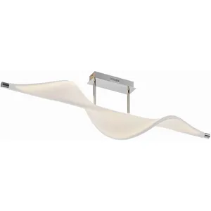 LUCANDE Led Plafonnier Tissu à intensité variable 'Edano' en textile p... pas cher