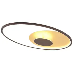 Lindby Plafonnier LED Feival, 73 cm, rouille/or, intensité variable pas cher