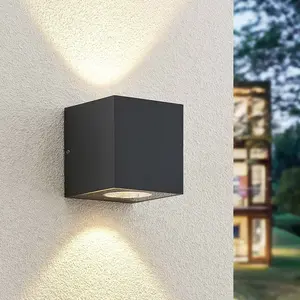 Comparateur de prix : Applique d'extérieur LED Arcchio Tassnim, 12 cm, anthracite, IP65