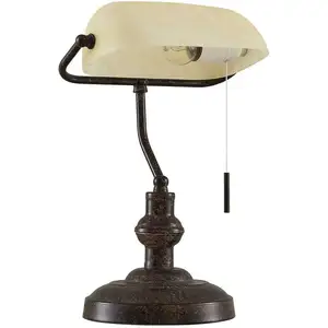 Lindby lampe de bureau Profina, 39 cm, brun rouille, acier pas cher