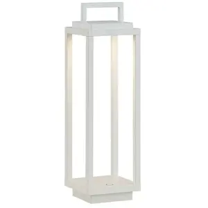 Comparateur de prix : Lucande luminaire d'extérieur LED Mirina, blanc, batterie, variateur