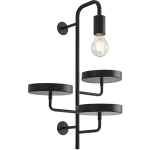 LINDBY Applique Murale à intensité variable 'Hanjo' en métal pour salon & salle à manger pas cher