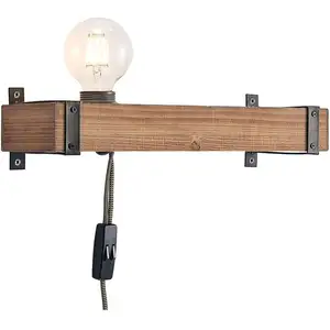 Lindby - Applique 'Sverina' en bois pour salon & salle à manger pas cher