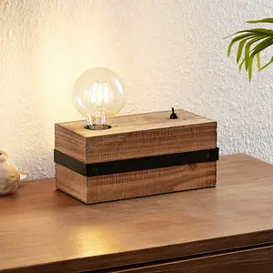 Comparateur de prix : Lindby Lampe à poser 'Sverina' en bois pour salon & salle à manger