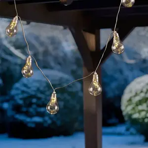 Comparateur de prix : Lindby Guirlande lumineuse LED Lampini, 200 cm, noir, IP44