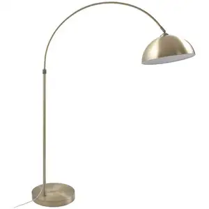 Comparateur de prix : Lindby, lampe sur pied arquée Lennar, laiton vieilli, métal, 183 cm