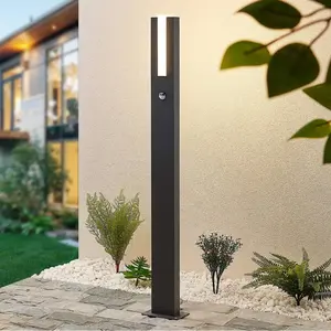 Comparateur de prix : Lucande Borne lumineuse LED Virgalia, 100 cm, noir, capteur