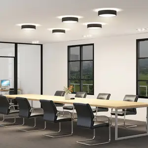 Arcchio Plafonnier LED Vanida, noir, Ø 40 cm, up/down pas cher