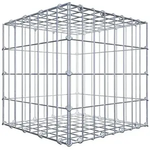 Gabiona Gabion 40 cm x 40 cm x 40 cm (L x H x P), maille 5 cm x 10 cm, anneau en C