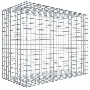 Gabiona Gabion 100 cm x 80 cm x 50 cm (L x H x P), maille 5 cm x 5 cm, anneau en C pas cher
