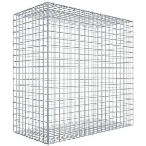 Gabiona Gabion 100 cm x 100 cm x 50 cm (L x H x P), maillage 5 cm x 5 cm, anneau en C
