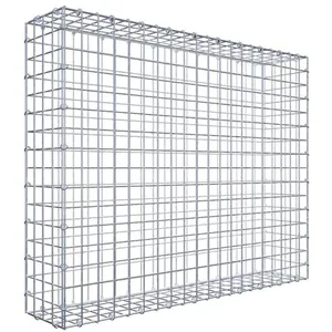 Gabion 100 cm x 80 cm x 20 cm (L x H x P), maille 5 cm x 5 cm, anneau en C pas cher