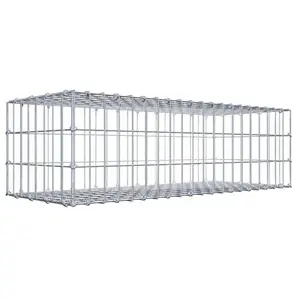 Gabiona Gabion 100 cm x 30 cm x 40 cm (L x H x P), maille 5 cm x 10 cm, anneau en C