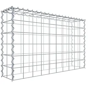 Gabiona Gabion sur toile type 3 100 cm x 60 cm x 20 cm (L x H x P), maille 10 cm x 10 cm, spirale