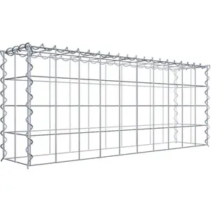 Gabion sur toile type 3 100 cm x 40 cm x 20 cm (L x H x P), maille 10 cm x 10 cm, spirale