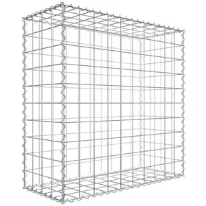 Gabion 100 cm x 100 cm x 40 cm (L x H x P), maille 10 cm x 10 cm, spirale