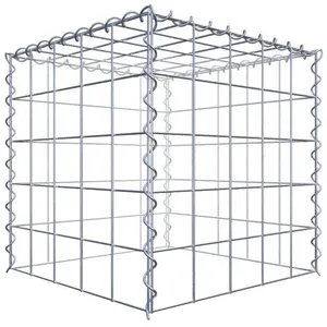 Gabion sur toile type 3 50 cm x 50 cm x 50 cm (L x H x P), maille 10 cm x 10 cm, spirale