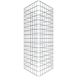 Gabiona Colonne gabion carrée 42 cm x 42 cm, hauteur 80 cm, MW 5 cm x 5 cm