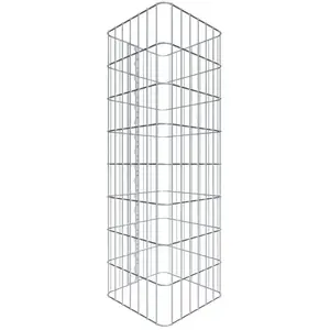 Gabiona Colonne gabion carrée 37 cm x 37 cm, hauteur 80 cm, L 5 cm x 10 cm