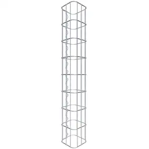 Gabiona Colonne gabion carrée 17 cm x 17 cm, hauteur 80 cm, MW 5 cm x 10 cm